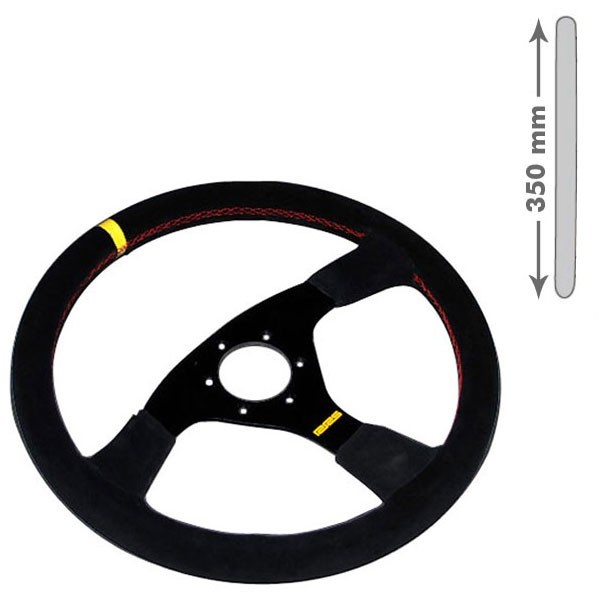RRS Steering wheel, 3 Spoke. flat, Black on Black