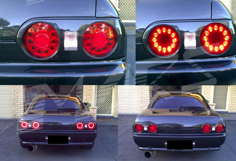 Nissan Skyline R32 LED Red Tail Lights - Pair Imported By Hanshin Imports