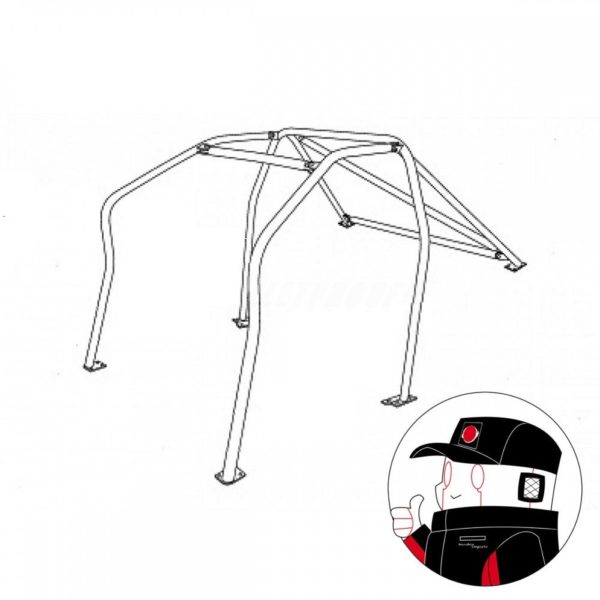 Cusco Safety21 Rollcage Toyota Corolla AE86 8pts (Dash Dodge, For Sunroof version)