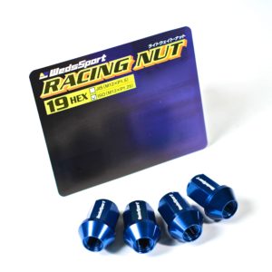 Wedssport Racing Lug Nuts Forged Aluminium 19 HEX M12xP1.5 Blue