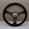 Nardi Steering Wheel ND Classico Black leather and black anodized spokes, grey stitching 330mm 6061.33.2001
