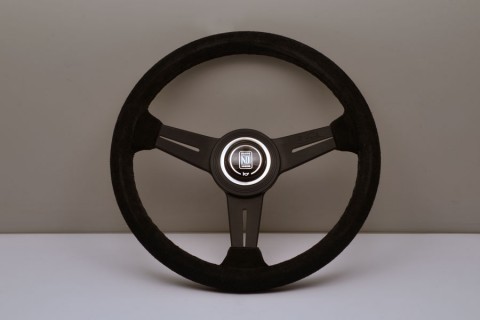 Nardi Steering Wheel ND Classico Black leather and black anodized spokes, grey stitching 330mm 6061.33.2001