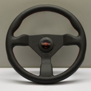 Personal Steering Wheel Black leather and Black spokes Yellow stitching 350mm 6430.35.2095