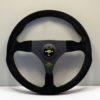Personal Steering Wheel Black leather and Black suede Black spokes  330mm 6521.33.2091