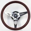 Nardi Steering Wheel Wood with polished Spokes350mm