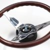 Nardi Steering Wheel Wood with polished Spokes350mm