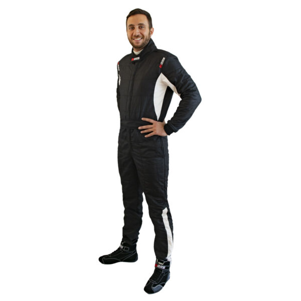 RRS Diamond Star race suit with black boots fia