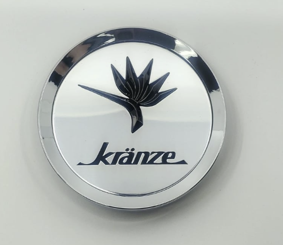 Weds Kranze Bazreia Center Cap Hyper Chrome with Black Logo 52511