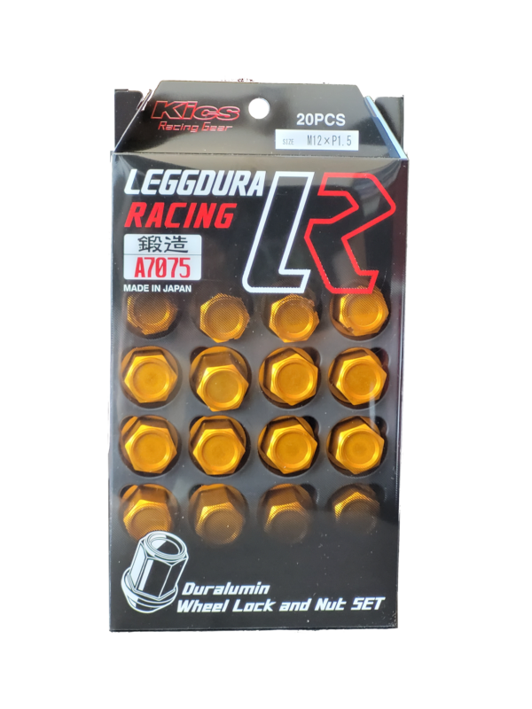 Leggdura Racing lock lug nut 20pcs gold 12x1.5