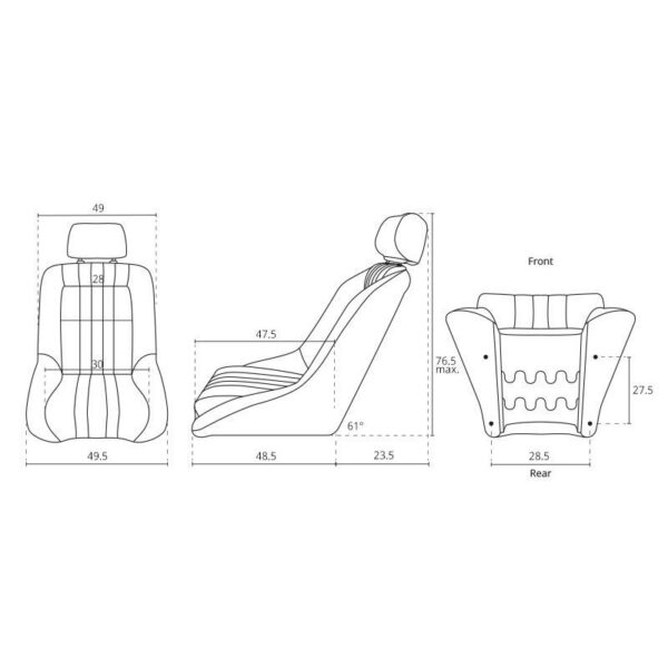 RRS Race Seat Berlinette style with headrest - Image 5