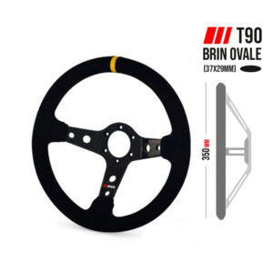 RRS CARBON steering wheel - F90 350mm - Black suede