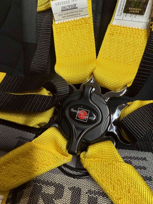 Hanshin-Imports V2 Yellow 6 Point 2''2'' HANS® Racing harness FIA 8853-2016 - Image 2