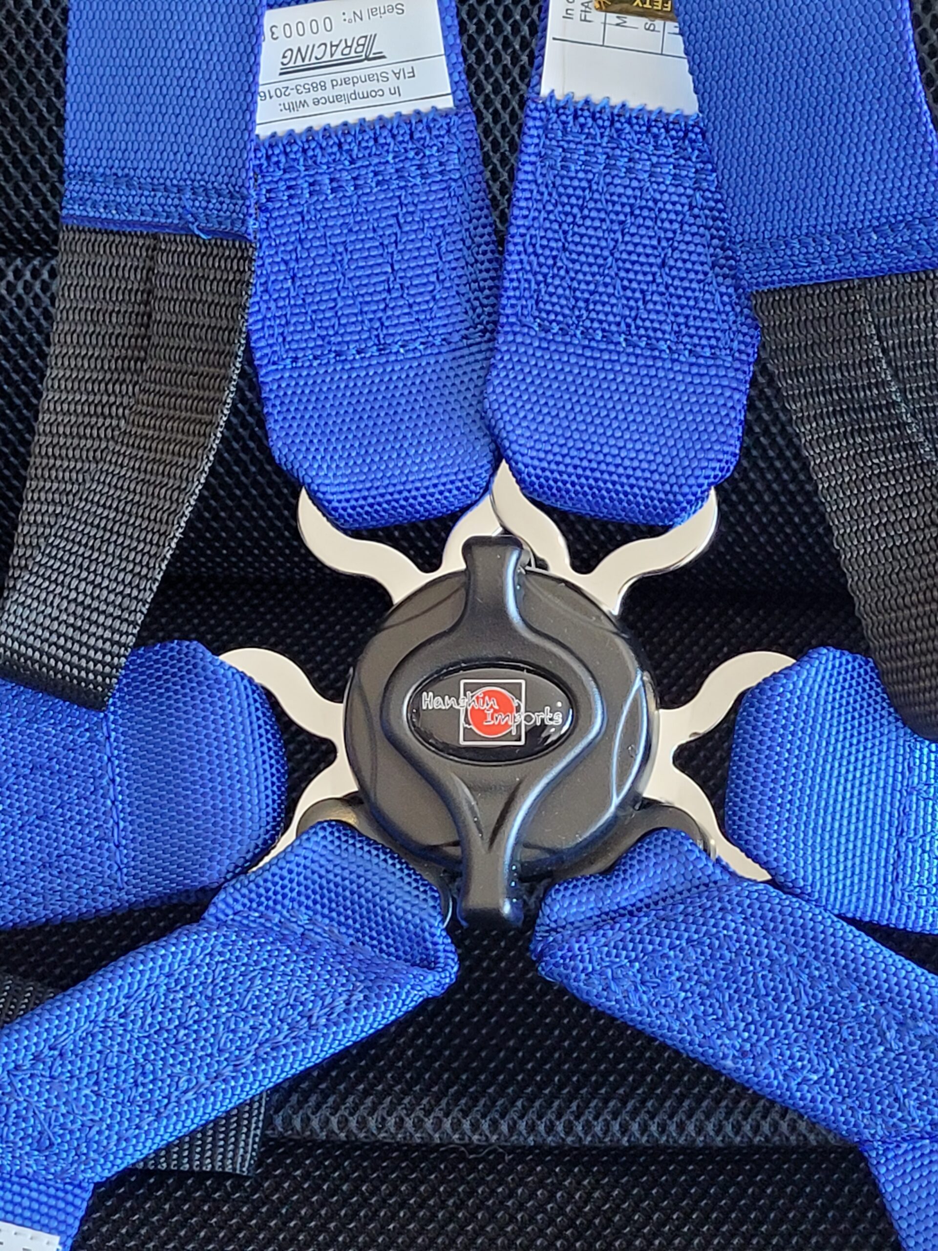 Hanshin-Imports V2 Blue 6 Point 2''2'' HANS® Racing harness FIA 8853-2016 - Image 2