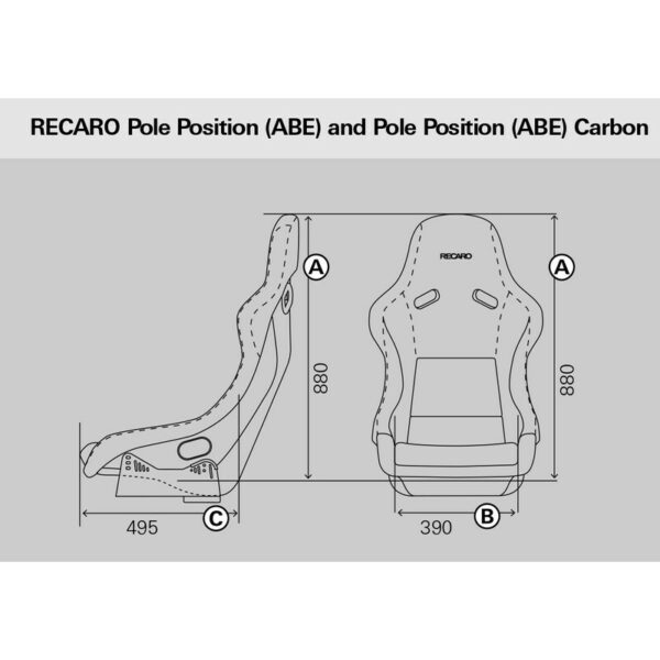 RECARO Pole Position (ABE) Black Perlon Velour (available for immediate order, delivery approx. 4 weeks)
