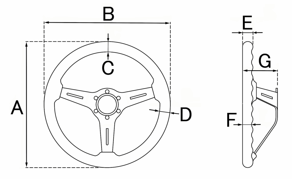 Greddy ultra suede steering wheel size chart