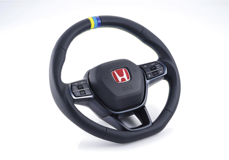 GReddy All-Leather Steering Wheel with 3-Color Stitching II for FL5 / FL1 / FL4, with Center Mark - Image 2