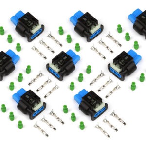 Haltech Plug and Pins Only - Ford Coyote 2nd Generation Ignition Coil Plugs - 2015-2017 (Set of 8)