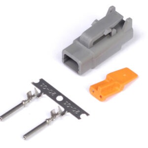 Haltech Plug and Pins Only - Male Deutsch DTM-2 Connector (7.5 Amp)