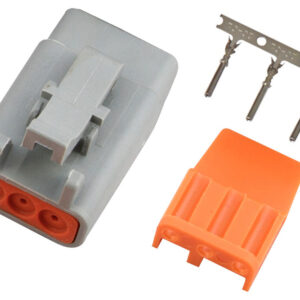 Haltech Plug and Pins Only - Male Deutsch DTM-3 Connector (7.5 Amp)