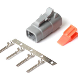 Haltech Plug and Pins Only - Male Deutsch DTM-4 Connector (7.5 Amp)