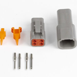 Haltech Plug and Pins Only - Matching Set Deutsch DTM-4 Connectors (7.5 Amp)