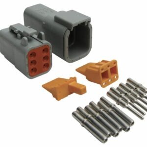 Haltech Plug and Pins Only - Matching Set Deutsch DTM-6 Connectors (7.5 Amp)
