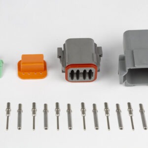 Haltech Plug and Pins Only - Matching Set of Deutsch DT-8 Connectors  (DT06-8S + DT04-8P) - ( 13 Amp)