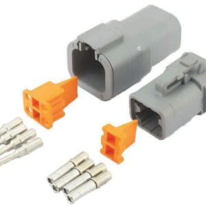 Haltech Plug and Pins Only - Matching Set of Deutsch DTP-4 Connectors (25 Amp)