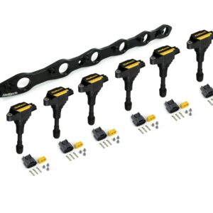 Haltech R35 Coil Bracket for Nissan RB20/25/26 includes bracket coils and connectors